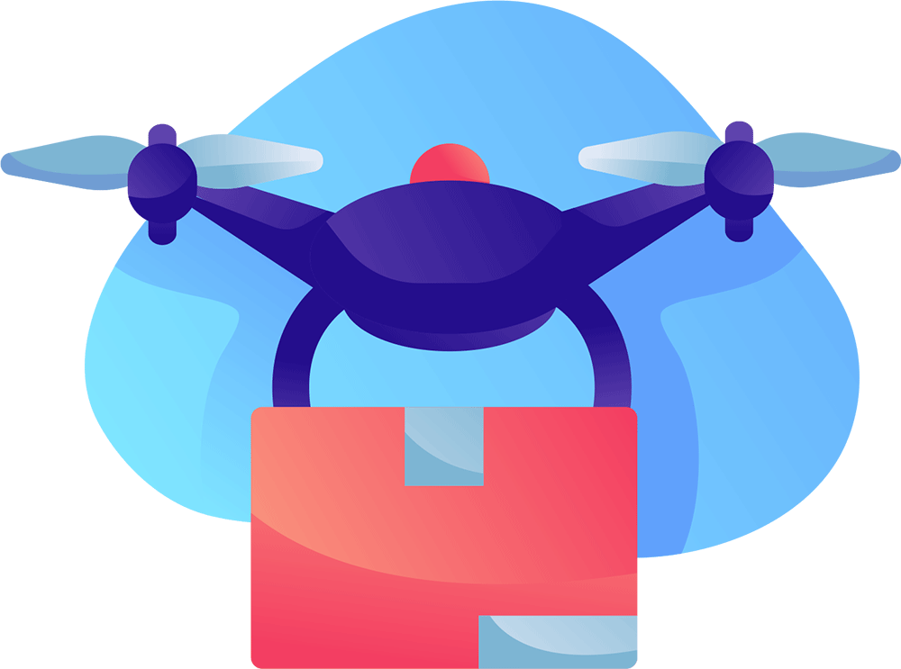 Drone Parcel Delivery Logo